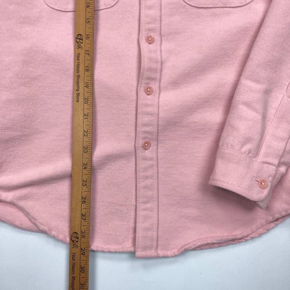 Wallace & Barnes Mens Pink Heavyweight Flannel Work Shirt Medium - Picture 4 of 7